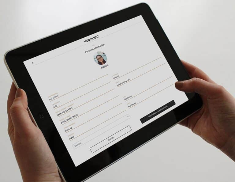 Registration portal for MERIDIQ patient record system