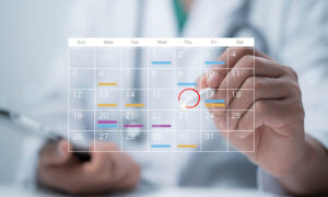 digital calender for aesthetic bookings